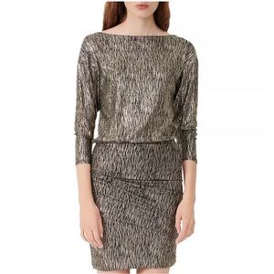 Maje Rilexy Metallic Stretch Dress